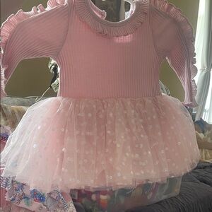 Pink Ruffled Kids Formal Dress